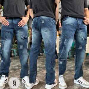 Jeans Cargo Tela Rígida